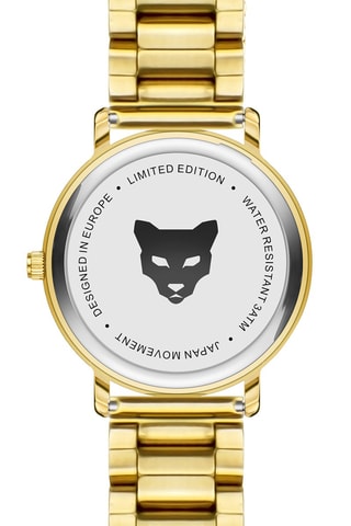 Reloj de cuarzo de acero - Dorado