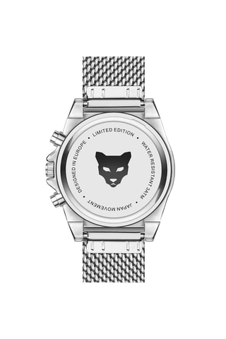 Reloj de cuarzo de acero Barcelona - Plateado y negro