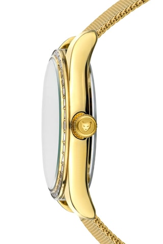 Reloj de cuarzo de acero y nácar Tirana