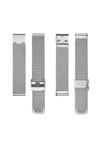 Reloj de cuarzo de acero Lisbon - Taquímetro y cronógrafo - Plateado y negro