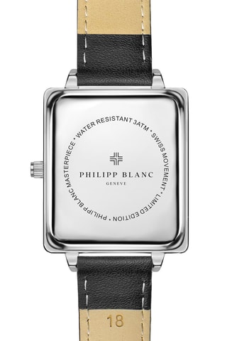 Reloj de cuarzo de piel Morges - Negro y verde