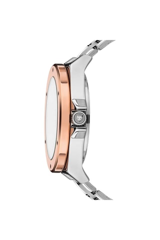 Reloj de cuarzo de acero Berlin - Plateado y rosa dorado