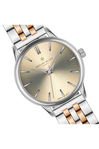 Reloj de cuarzo de acero - Plateado y dorado