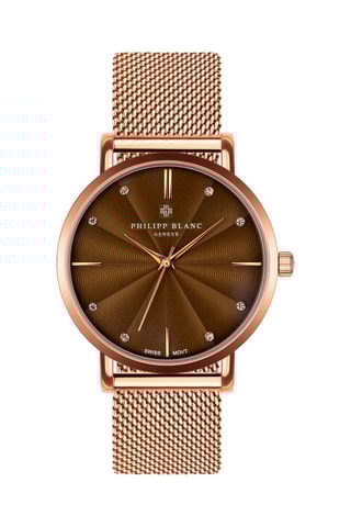 Reloj de cuarzo de acero - Rosa dorado