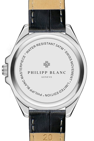 Estuche reloj de cuarzo chapado en ion de plata y diamante y correas de piel Olympe