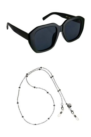 Gafas de sol polarizadas y cordón unisex - Categoría 3 - Negro