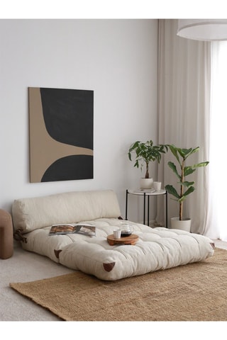 Chauffeuse convertible - 2 places Crème - En polyester