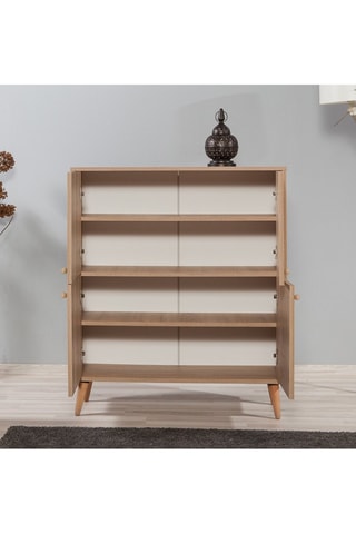 Meuble de rangement 4 portes  - 95 x 111 x 36 cm