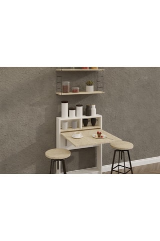 Table pliable Bracked et blanc - 70 x 96 x 15 cm