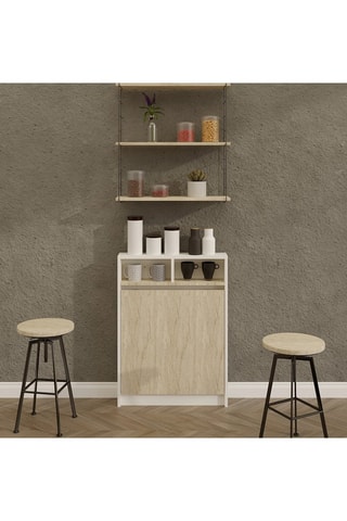 Table pliable Bracked et blanc - 70 x 96 x 15 cm