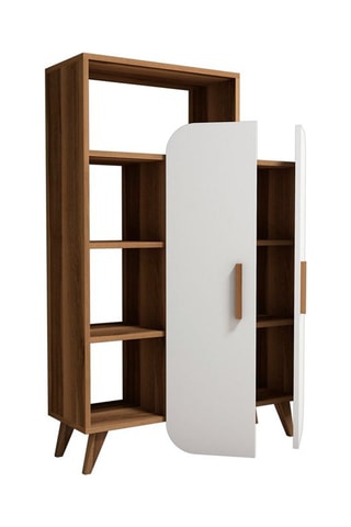 Bibliothèque et armoire intégrée 2 portes Form  - 90 x 140 x 32 cm