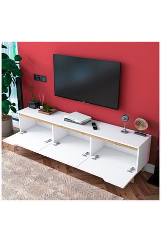 Meuble TV 3 abattants - 180 x 48,6 x 35 cm