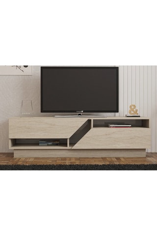 Meuble TV 2 abattants Koza - 160 x 45 x 40 cm
