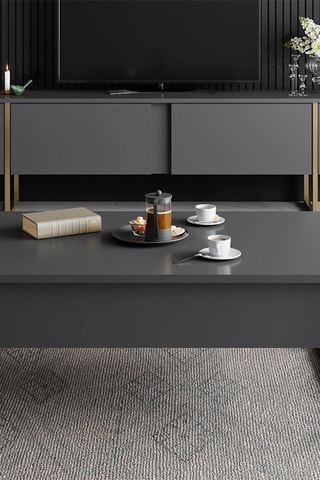 Meuble TV 2 abattants - 180 x 30 x 50 cm