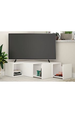 Meuble TV 2 tiroirs - 90 x 32 x 92 cm