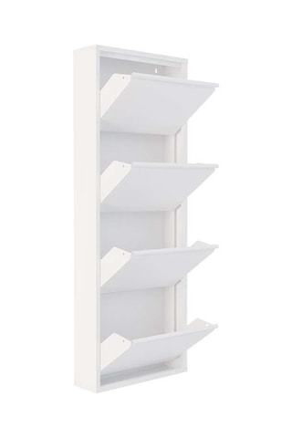 Meuble à chaussures 4 abattants - 136 x 15 cm