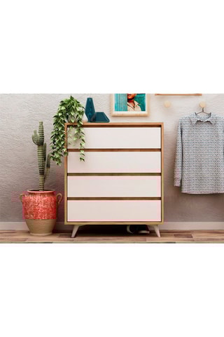 Commode 4 tiroirs Suvera - 70 x 86 x 40 cm