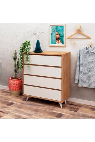 Commode 4 tiroirs Suvera - 70 x 86 x 40 cm