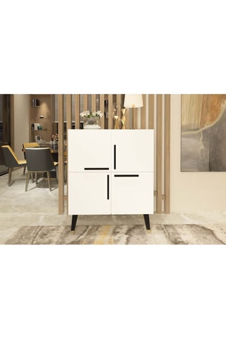 Meuble de rangement 4 portes  - 70 x 90 x 35 cm