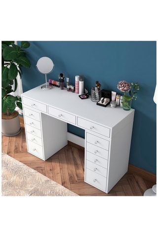 Coiffeuse 13 tiroirs - 120 x 81,6 x 44,5 cm