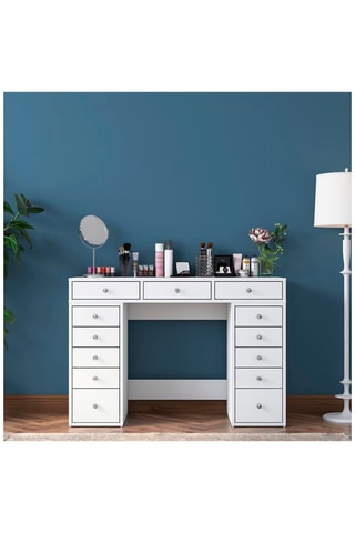 Coiffeuse 13 tiroirs - 120 x 81,6 x 44,5 cm