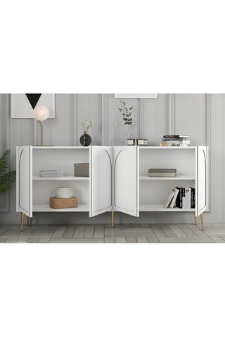 Buffet 4 portes Lyon 80 - 180 x 80 x 35 cm