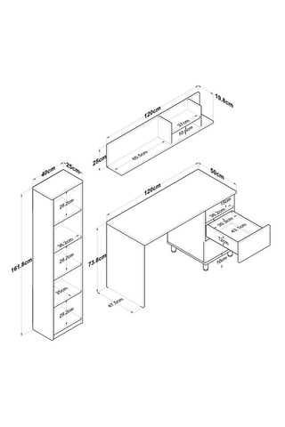 Bureau - 120 x 161 x 50 cm