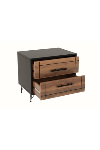 Table de nuit - En noyer - 50 x 55 x 40 cm