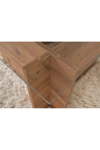 Table basse Vetrino  - Plateau en verre - 105 x 40 x 65 cm
