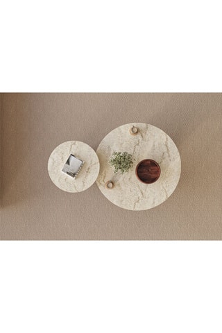 2 Tables basses rondes - 70 x 40 cm et 40 x 47 cm