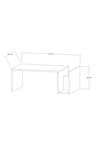 Table basse Memo - 86,8 x 32,4 x 50 cm
