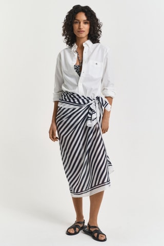 Páreo em seda - Azul-marinho