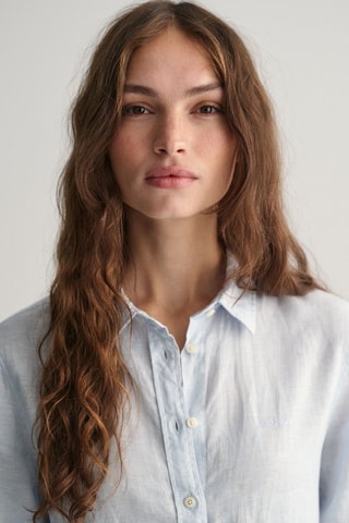 Camisa em linho - Azul-claro