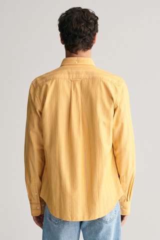 Camisa regular em algodão biológico - Amarelo