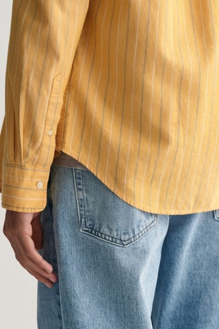 Camisa regular em algodão biológico - Amarelo
