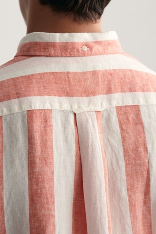 Camisa regular em linho - Laranja