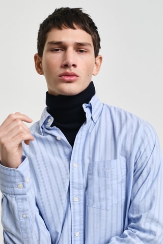 Camisa em algodão biológico - Azul-celeste