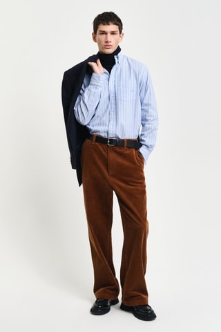 Camisa em algodão biológico - Azul-celeste