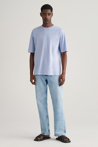 T-shirt relaxed - Azul-claro