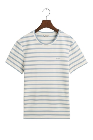 T-shirt - Branco e azul-claro