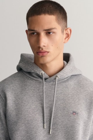 Sweat com capuz - Cinzento mesclado