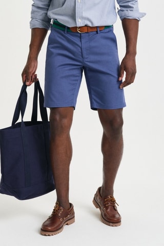 Calções slim - Azul-marinho