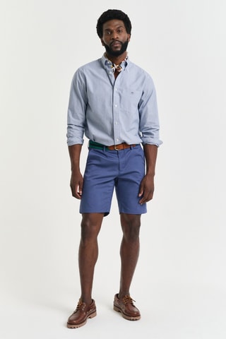 Calções slim - Azul-marinho