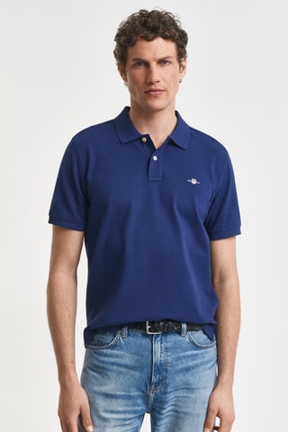 Polo regular - Azul-marinho