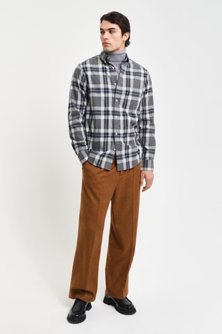 Camisa regular - Cinzento