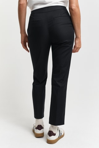 Calças slim em algodão biológico - Preto