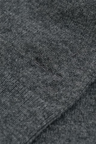 Casaco de malha regular em lã - Cinzento