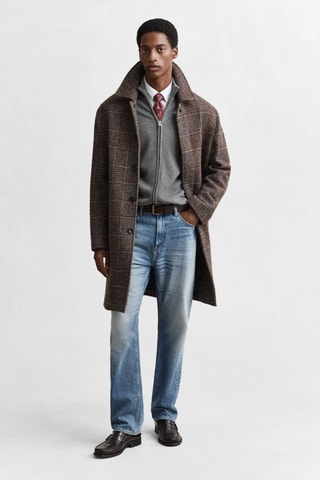 Casaco de malha regular - Cinzento