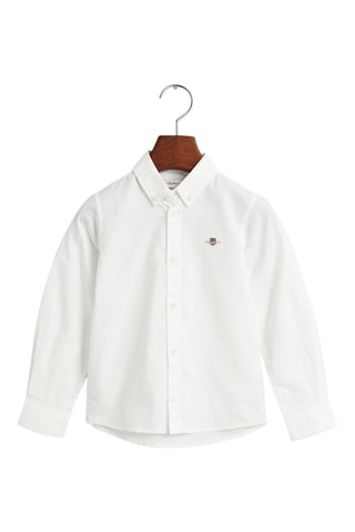 Camisa regular em algodão biológico - Branco