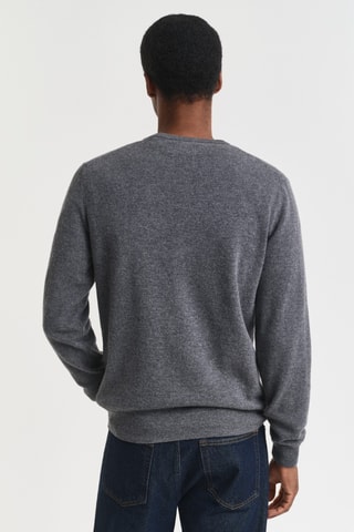 Camisola regular em lã - Cinzento